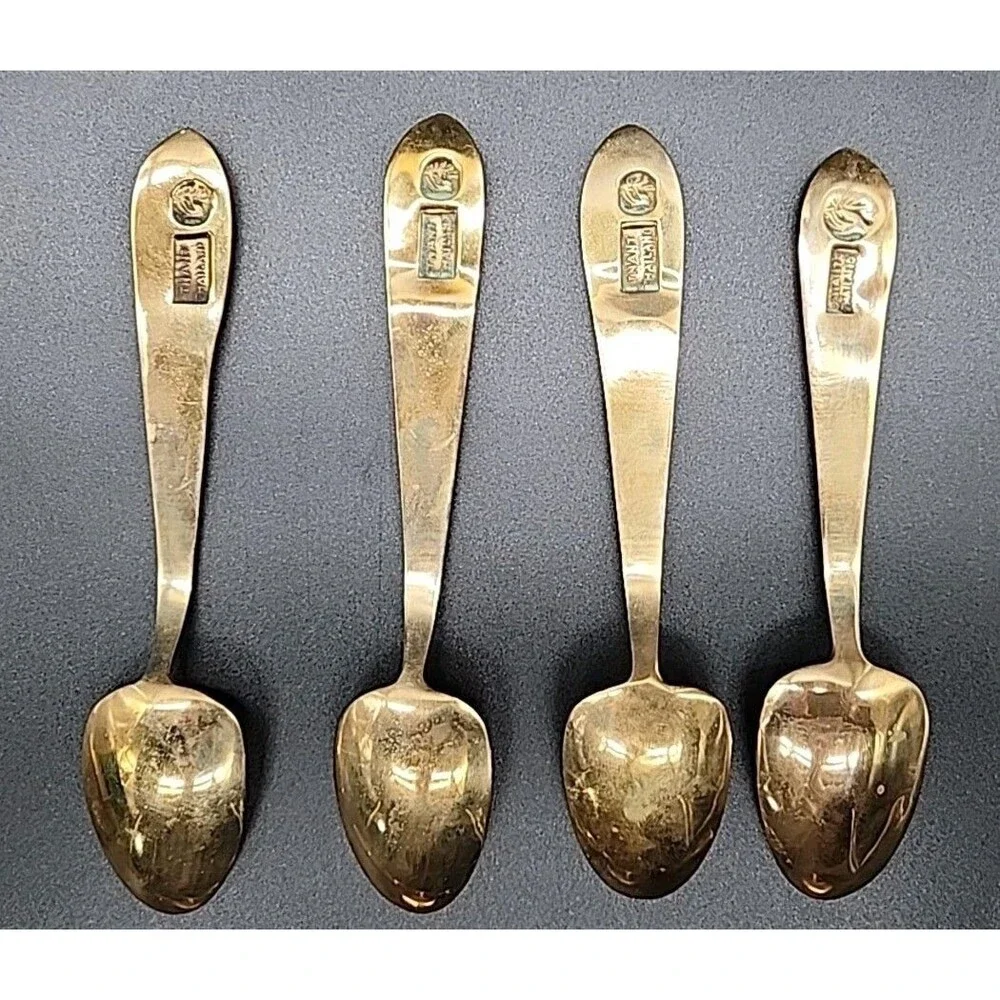 Vtg Thailapidary Buddha 19 Pcs Bronze Goddess Serving Set